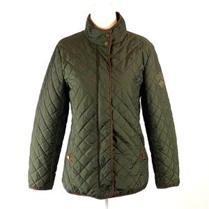 Ralph Lauren Green Quilted Puffer Coat XS